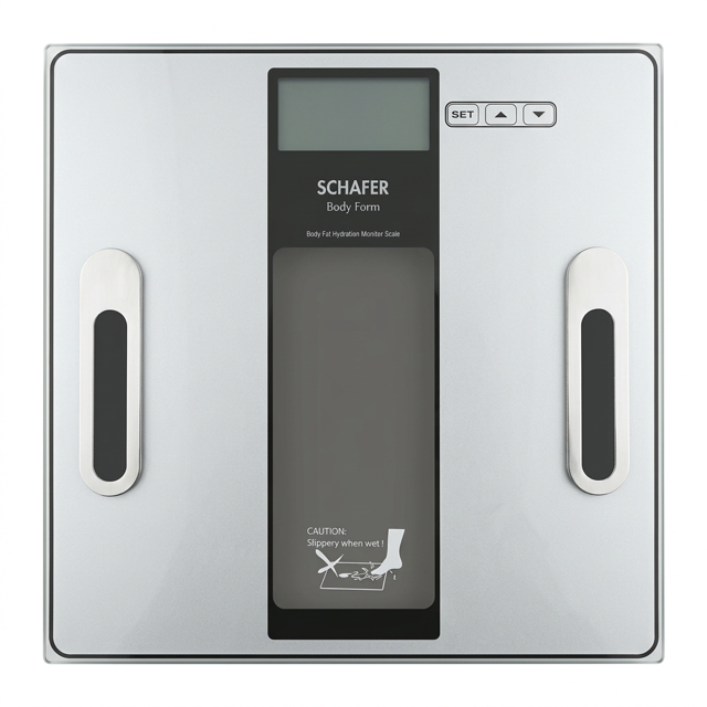 ترازوی دیجیتال هوشمند استیل شفر مدل Body Form Inox کد 874127 با نمایشگر دیجیتال